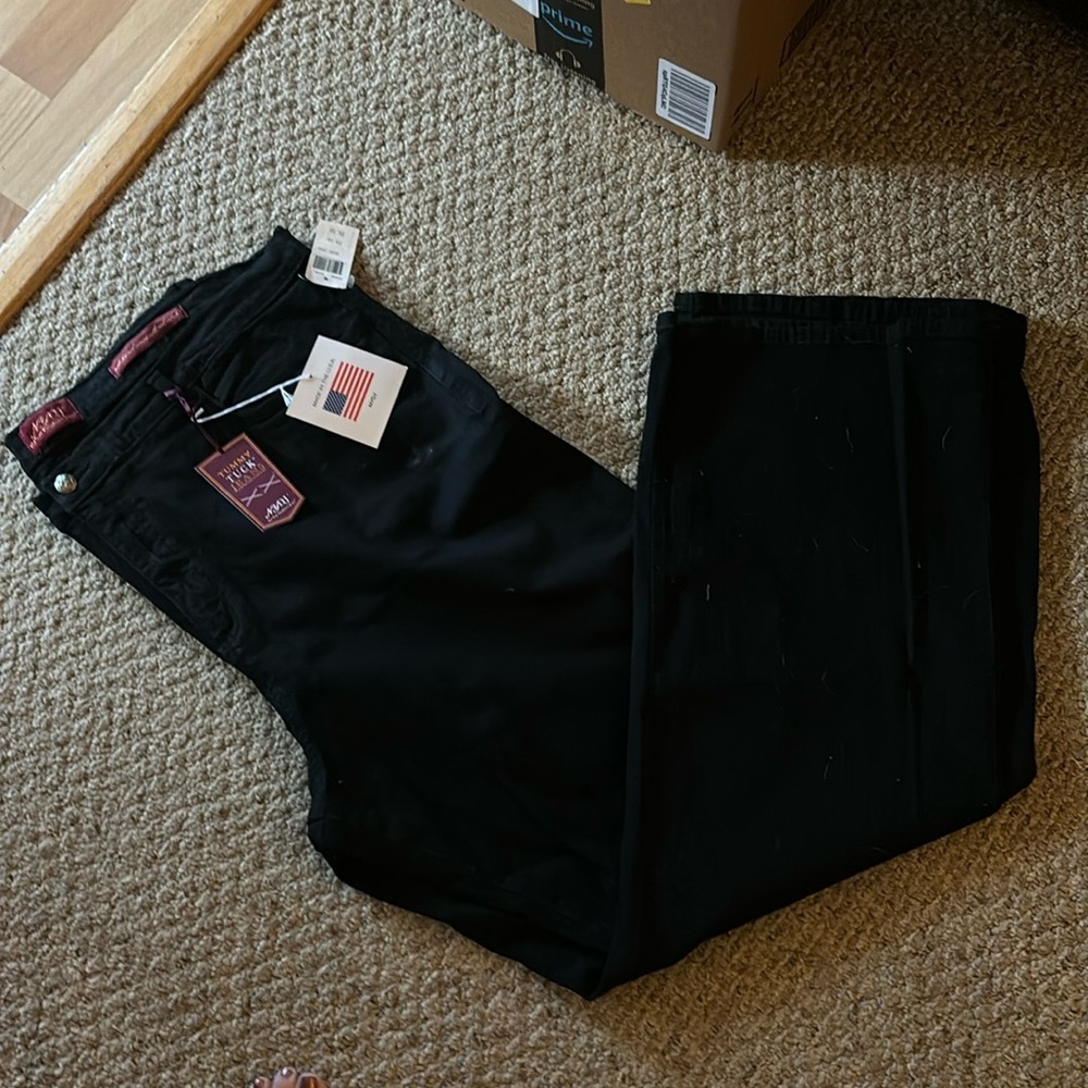 Nydj 24w black jeans tummy tuck
